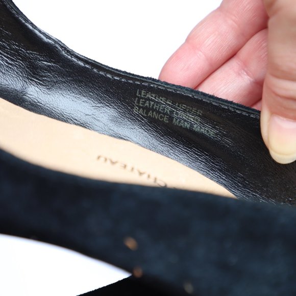 Black Suede Le Chateau Moda Reflex Heels - Picture 4 of 4